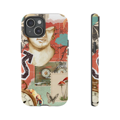 Artistic iPhone Case, Tough Cases with Vintage Design, Unique Phone Cover, Gift for Art Lovers, Protective Case for All Occasions, Vintage Collage Art
