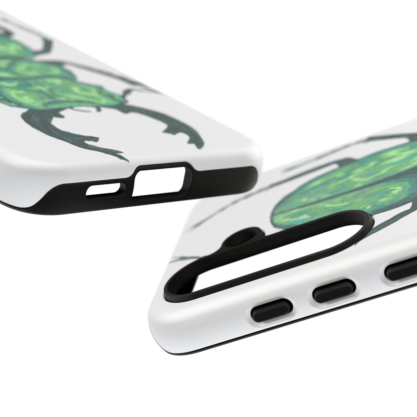 Green Beetle Phone Case - Tough Cases, Insect Lover Gift, Nature Lover Accessory, Unique Phone Cover, Eco-Friendly Design