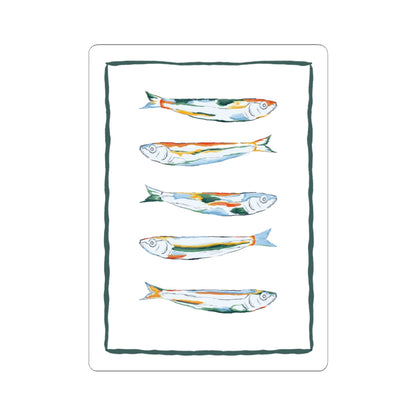 Artistic Fish Kiss-Cut Stickers, Ocean Decor, Laptop Stickers, Unique Gift, Aquatic Aesthetic, Watercolor Design, Cute Stickers, Fish Sticker, Quirky Fun Stickers