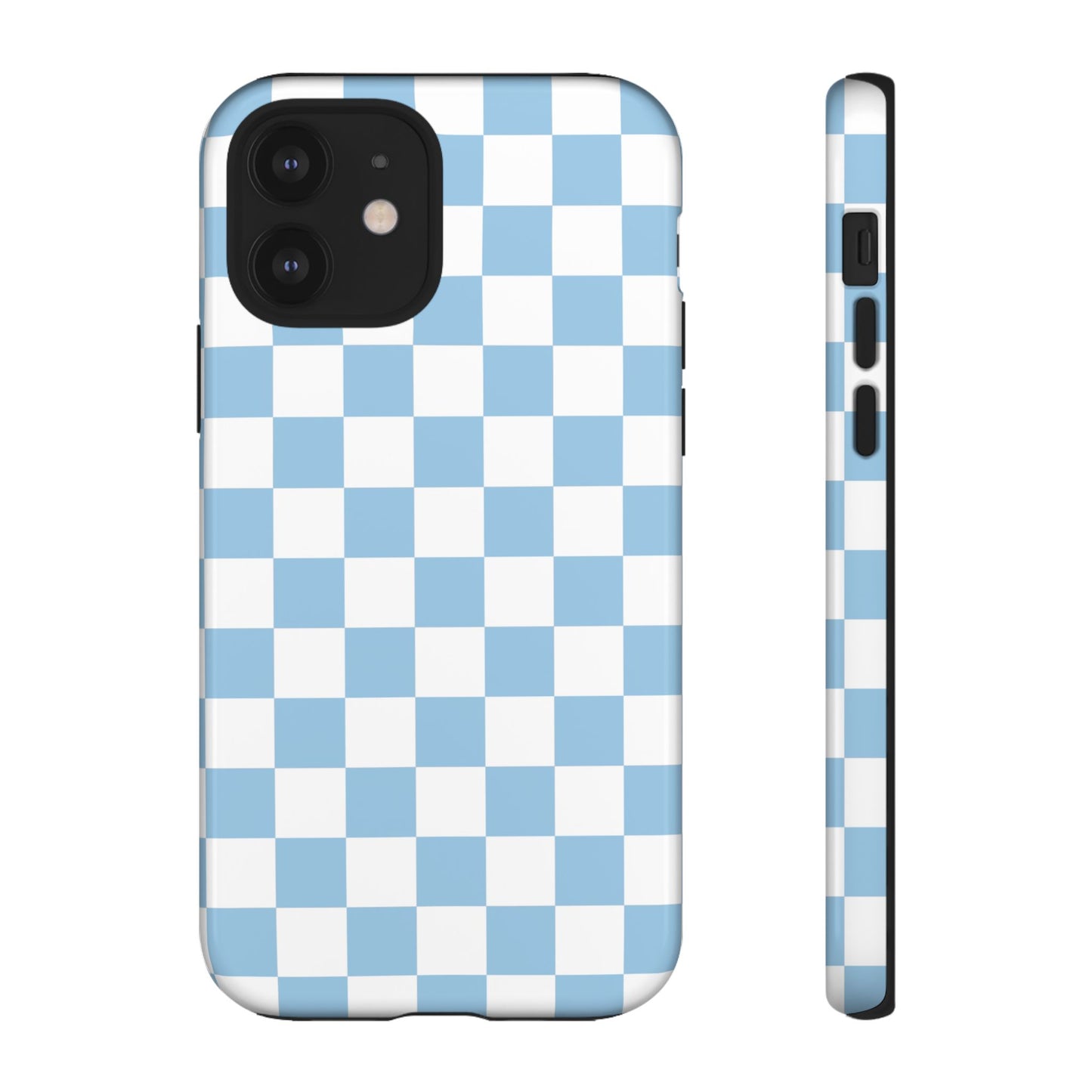 Blue Checkered Phone Case, Tough Phone Cover, Stylish Mobile Protector, Unique Gift for Him/Her, Trendy Accessories for Holidays