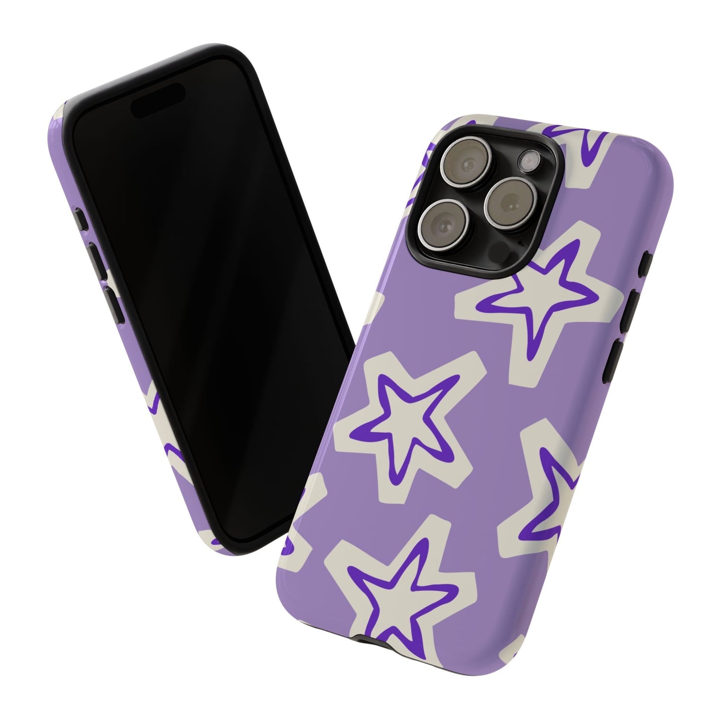Starry Pattern Phone Case, Cute Star Design, Tough Phone Cover, Gifts for Her, Stylish Phone Accessory