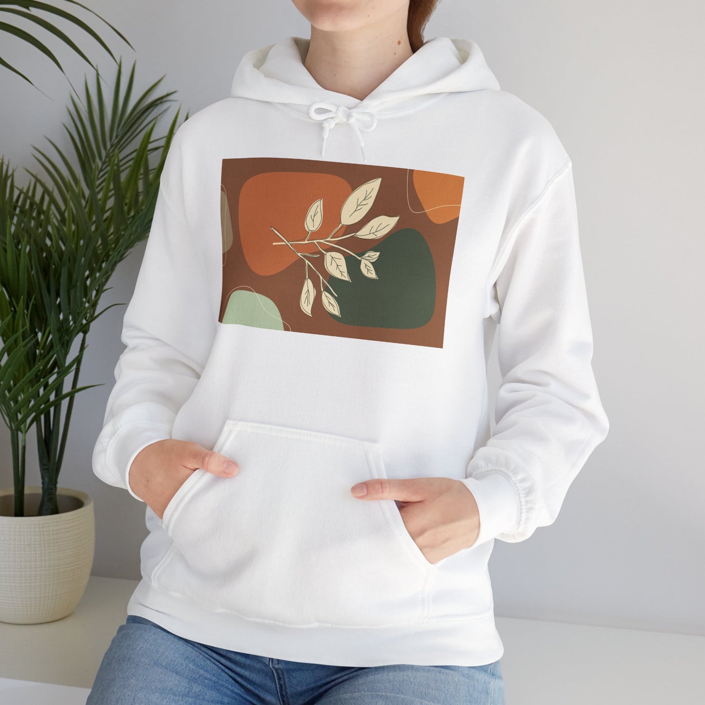 Botanical Design Unisex Hoodie, Cozy Sweatshirt for Nature Lovers, Gift for Friends, Autumn Fashion, Comfortable Casual Wear