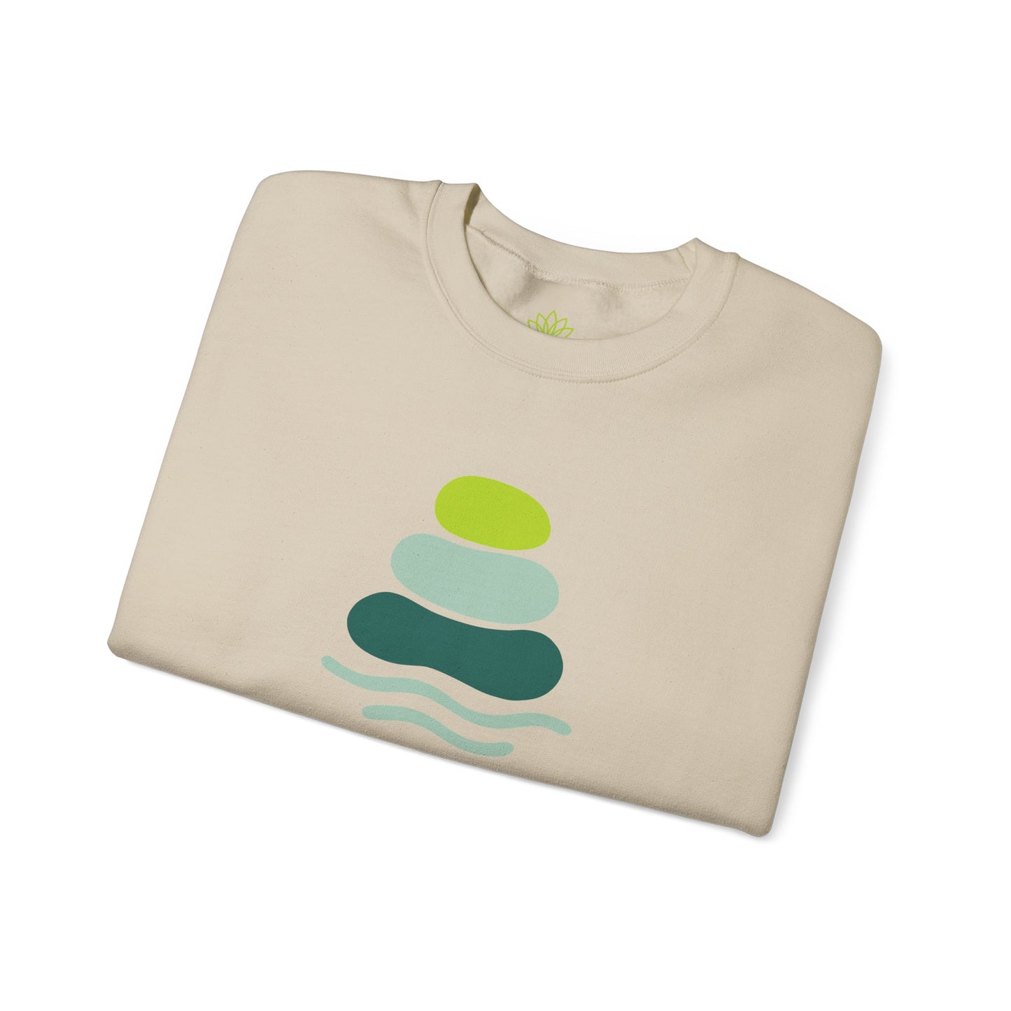 Serene Stones Unisex Crewneck Sweatshirt, Cozy Sweatshirt, Relaxation Apparel, Casual Wear, Mindfulness Gift