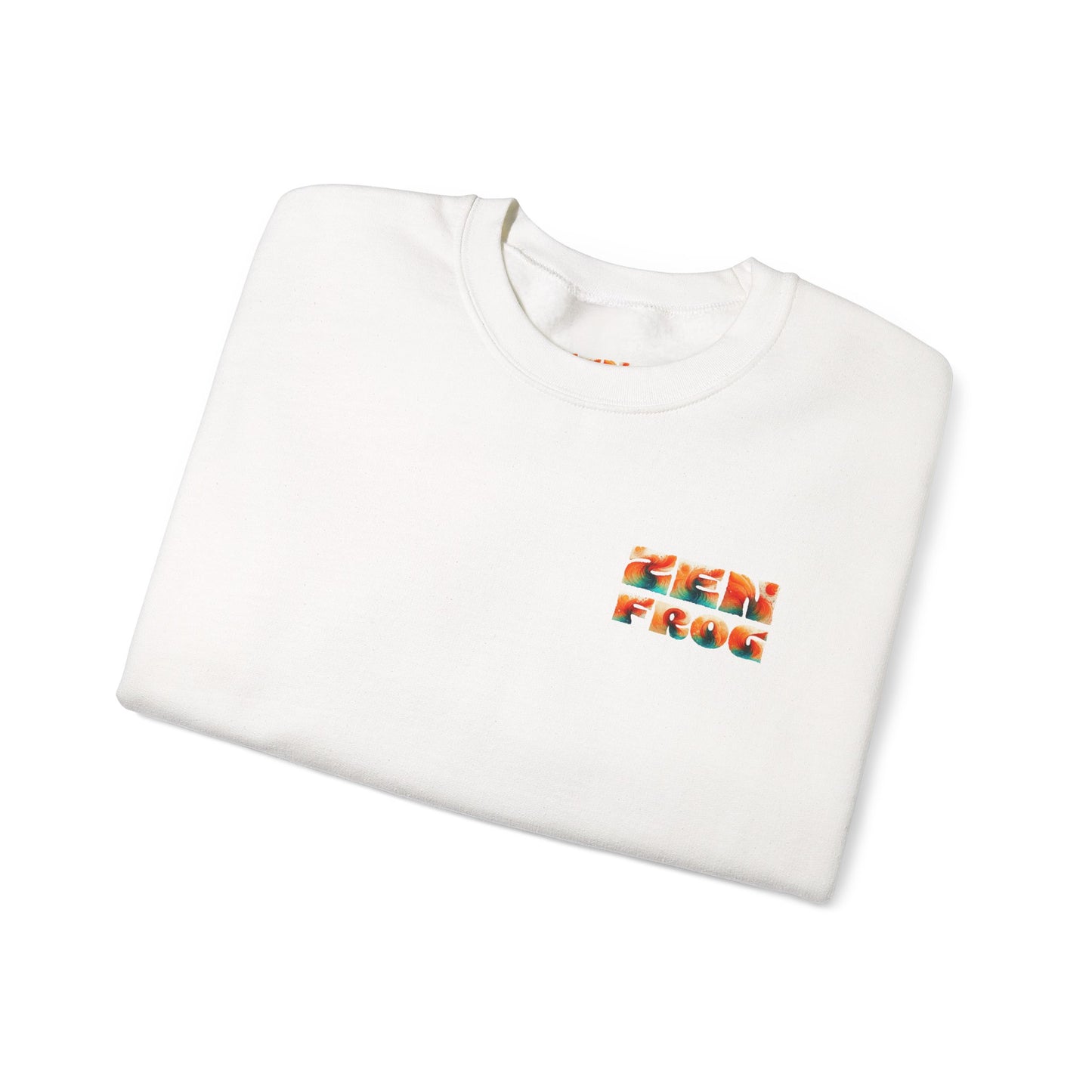 Funky Fish Crewneck Sweatshirt - Zen Frog Cozy & Calm Vibes for All, Perfect Gift for Nature Lovers, Relaxation, and Casual Wear