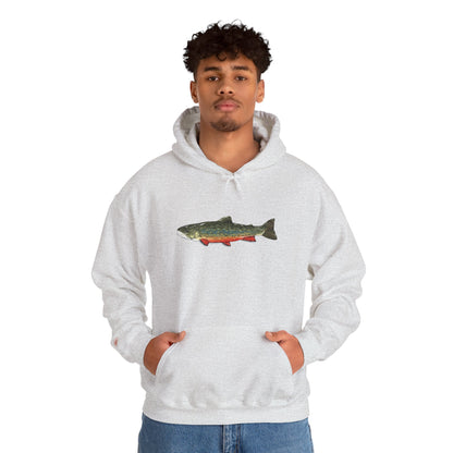 Trout Design Heavy Blend Hoodie, Fishing Gift, Outdoor Apparel, Comfortable Sweatshirt, Unisex Hoodie, Casual Fishing Wear