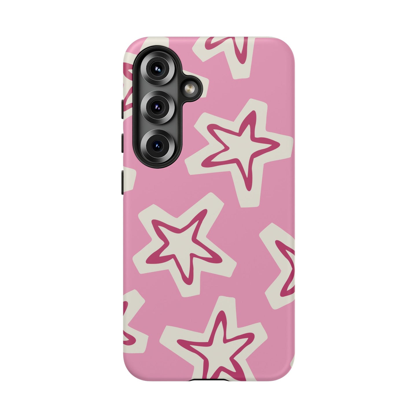 Starry Pink Phone Case | Tough Cases for Trendy Protection, Cute Gift, Fun Design, Holiday Match, Everyday Use
