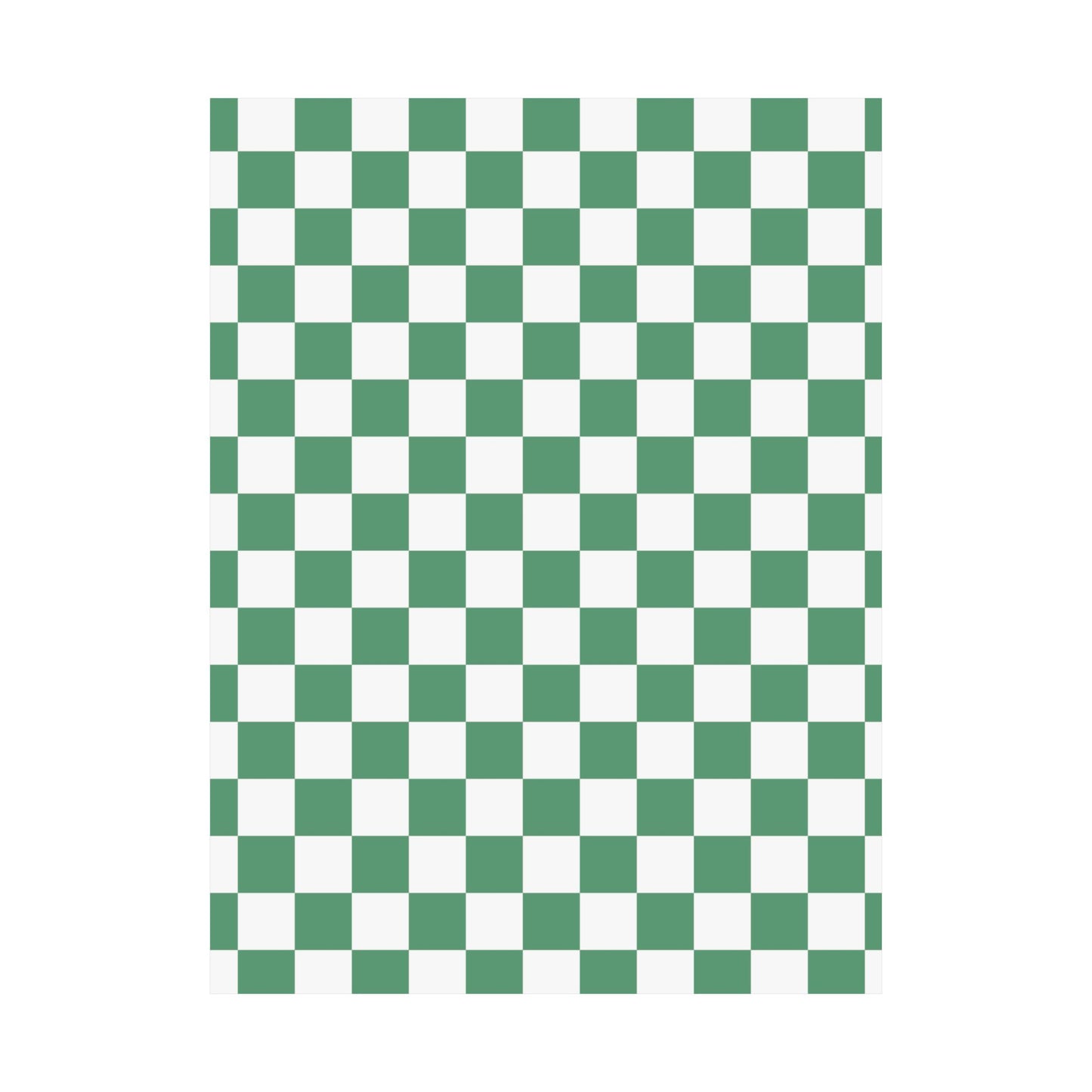 Green Checkerboard Matte Vertical Posters | Home Decor, Wall Art, Living Room Accent, Patterned Prints, Gift for Art Lovers