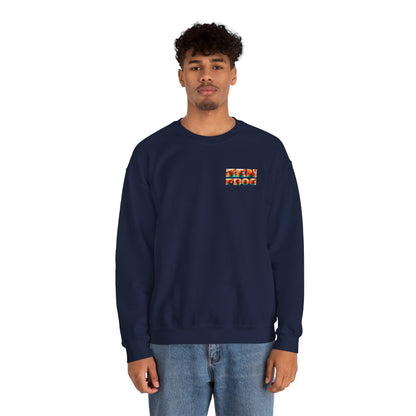 Funky Fish Crewneck Sweatshirt - Zen Frog Cozy & Calm Vibes for All, Perfect Gift for Nature Lovers, Relaxation, and Casual Wear