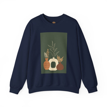 Fall-Inspired Botanical Crewneck Sweatshirt, Cozy Sweatshirt for Women, Warm Unisex Sweater, Autumn Gift,  Plant Lover Apparel