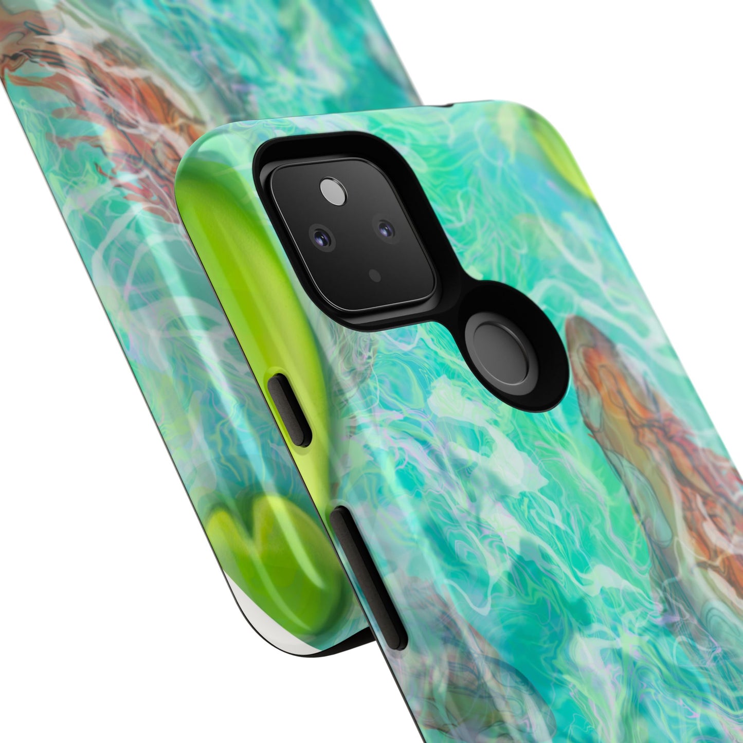Watercolor Phone Case, Nature Lover Gift, Tough Phone Cover, Phone Accessory, Unique Design for Spring/Summer, Lily Pad, Fish Pond