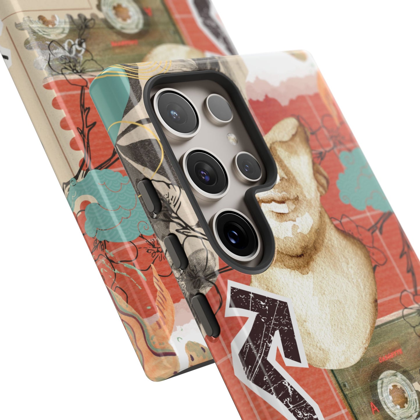 Artistic iPhone Case, Tough Cases with Vintage Design, Unique Phone Cover, Gift for Art Lovers, Protective Case for All Occasions, Vintage Collage Art