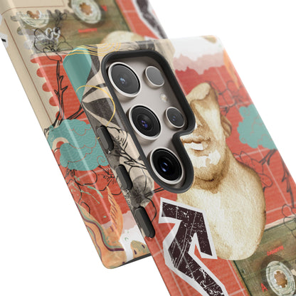 Artistic iPhone Case, Tough Cases with Vintage Design, Unique Phone Cover, Gift for Art Lovers, Protective Case for All Occasions, Vintage Collage Art