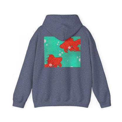 Colorful Goldfish Hoodie, Unisex Sweatshirt, Cozy Everyday Wear, Perfect for Gifts, Fun Fashion for Animal Lovers, Vibrant Pullover