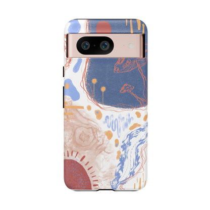 Artistic Phone Case with Abstract Design, Tough Phone Case, Unique Gift, Trendy Accessories, Modern Art Case, Stylish Tech Gear