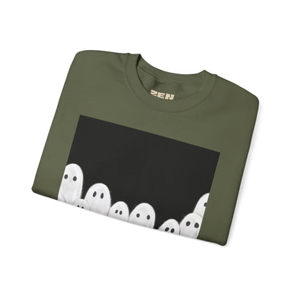 Painted Ghosts Crewneck | Cozy Sweatshirt, Perfect for Halloween, Fall, and Spooky Season