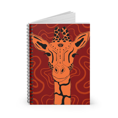Giraffe Art Spiral Notebook, Cute Journaling, School Supplies, Gift for Animal Lovers, Unique Stationery, Creative Writing
