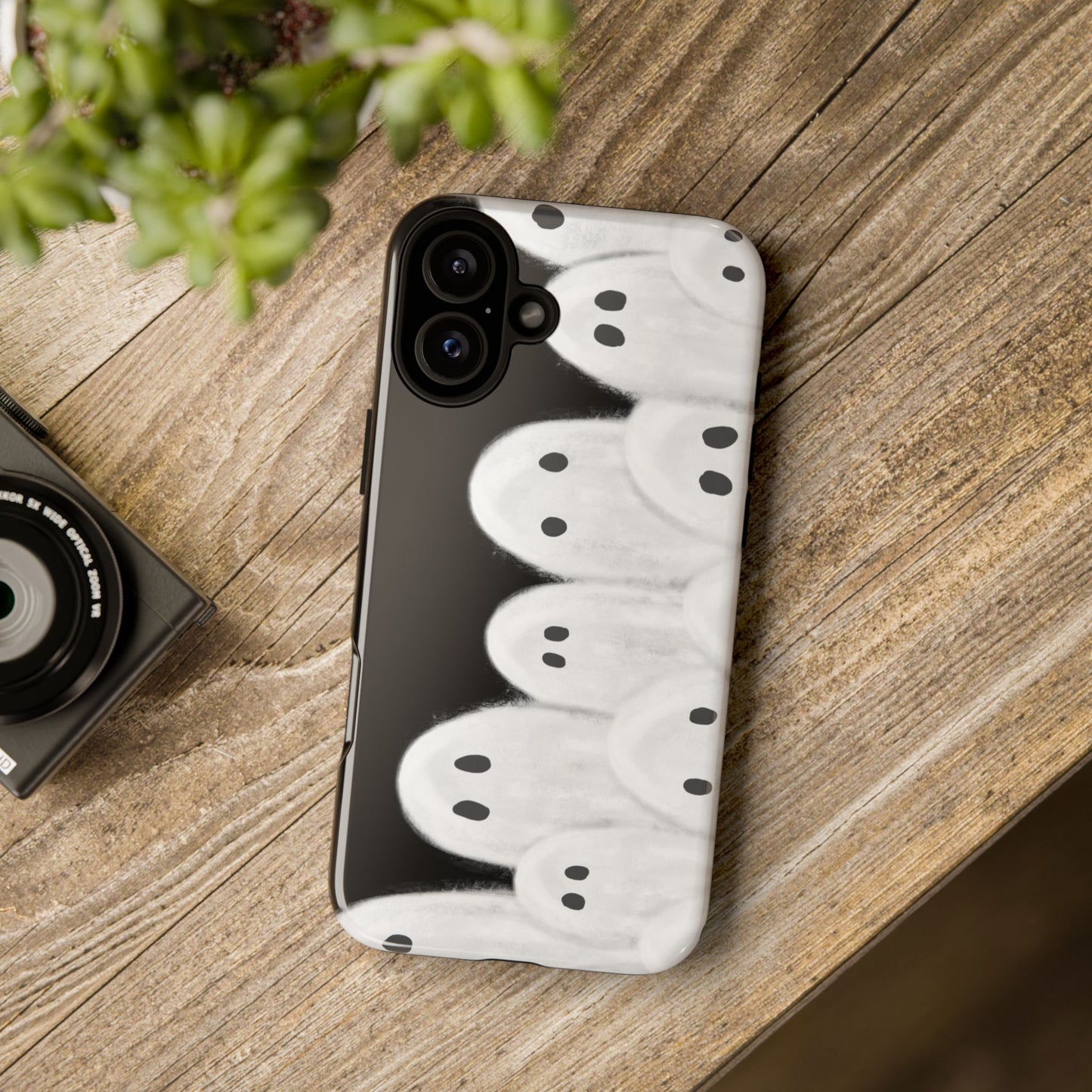 Painted Ghosts Phone Case | Ghostly Tough Phone Case for Spooky Style, Halloween Gift, Phone Cover, Ghost Theme, Unique Accessory, Spooky Season, Viral Painted Ghosts Inspired Design