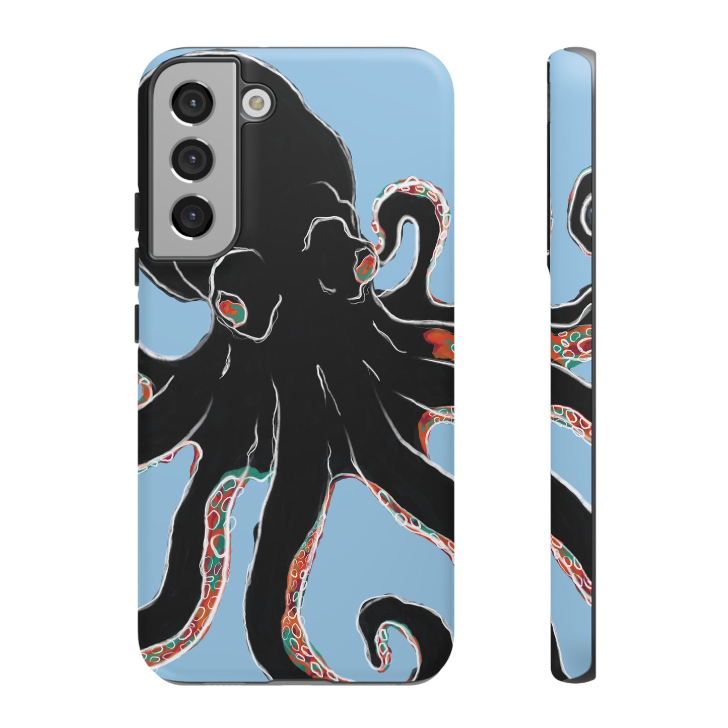 Octopus Tough Phone Case, Sea Creature Design, Ocean Lover Gift, Unique Phone Cover, Underwater Artwork