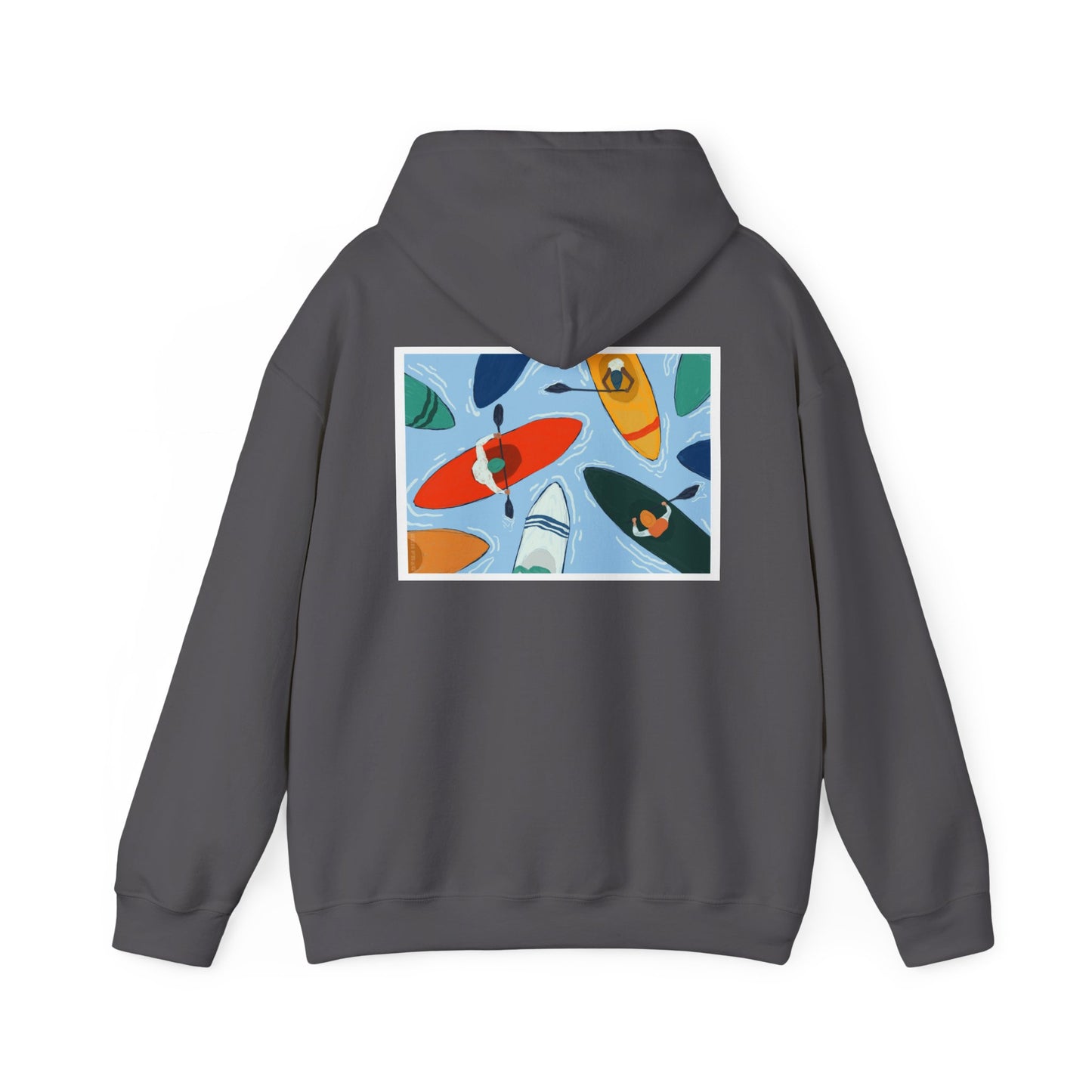 Serene Adventure Hoodie with Lotus Design, Eco-Friendly Sweatshirt for Outdoors, Yoga, Surfing, Beach Days, Mindfulness, Gift for Her, Gift for Him, Kayak Sweatshirt, Outdoor Designs