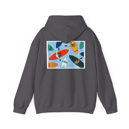 Serene Adventure Hoodie with Lotus Design, Eco-Friendly Sweatshirt for Outdoors, Yoga, Surfing, Beach Days, Mindfulness, Gift for Her, Gift for Him, Kayak Sweatshirt, Outdoor Designs