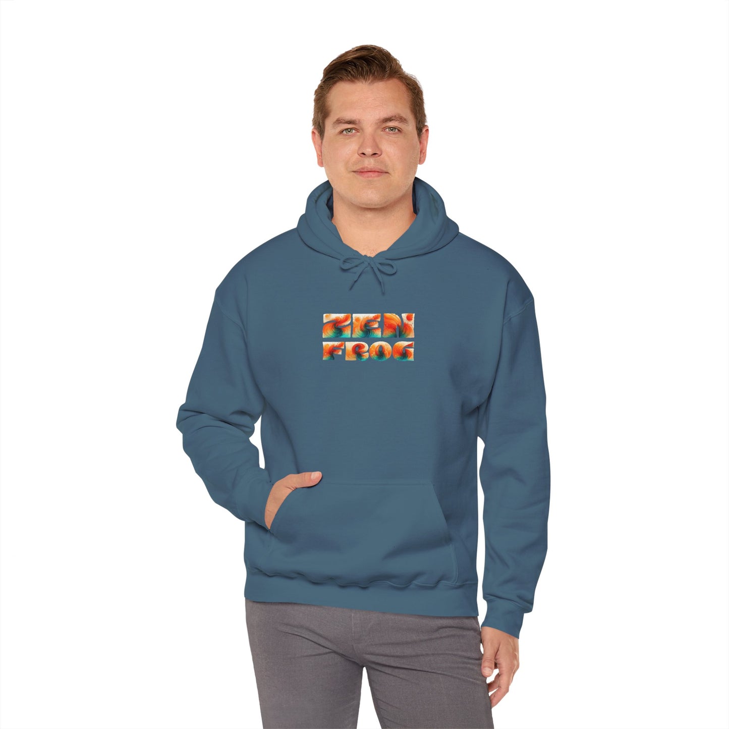 Vibrant Unisex Hoodie with Zen Frog and Snake Design, Cool Gift for Nature Lovers, Casual Wear for All Occasions, Gift for Her, Cool Hoodies