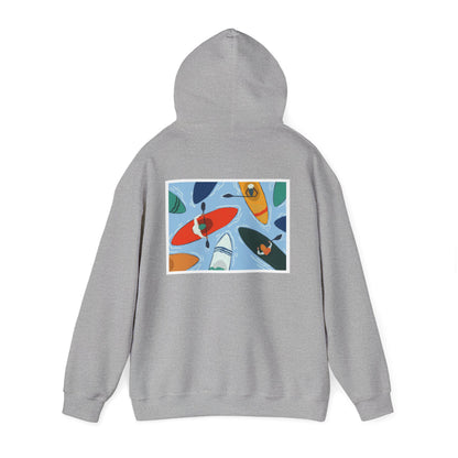 Serene Adventure Hoodie with Lotus Design, Eco-Friendly Sweatshirt for Outdoors, Yoga, Surfing, Beach Days, Mindfulness, Gift for Her, Gift for Him, Kayak Sweatshirt, Outdoor Designs