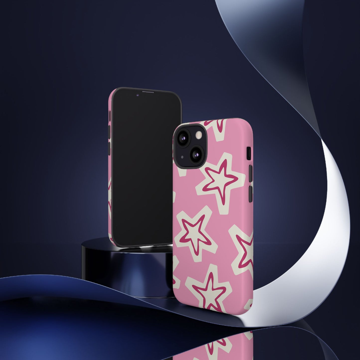 Starry Pink Phone Case | Tough Cases for Trendy Protection, Cute Gift, Fun Design, Holiday Match, Everyday Use