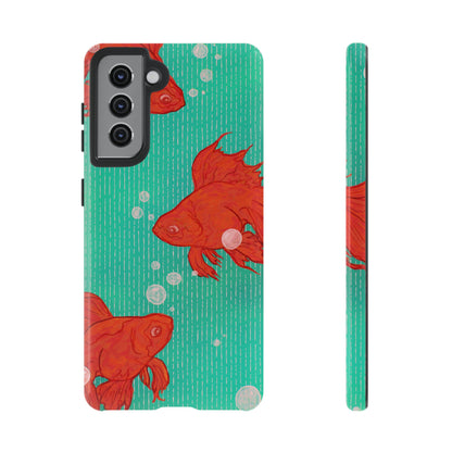 Vibrant Goldfish Phone Case, Colorful iPhone Cover, Ocean Vibe Accessory, Unique Gift for Fish Lovers, Cute Phone Cases