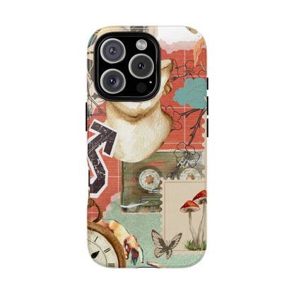Artistic iPhone Case, Tough Cases with Vintage Design, Unique Phone Cover, Gift for Art Lovers, Protective Case for All Occasions, Vintage Collage Art