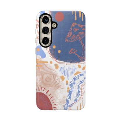 Artistic Phone Case with Abstract Design, Tough Phone Case, Unique Gift, Trendy Accessories, Modern Art Case, Stylish Tech Gear