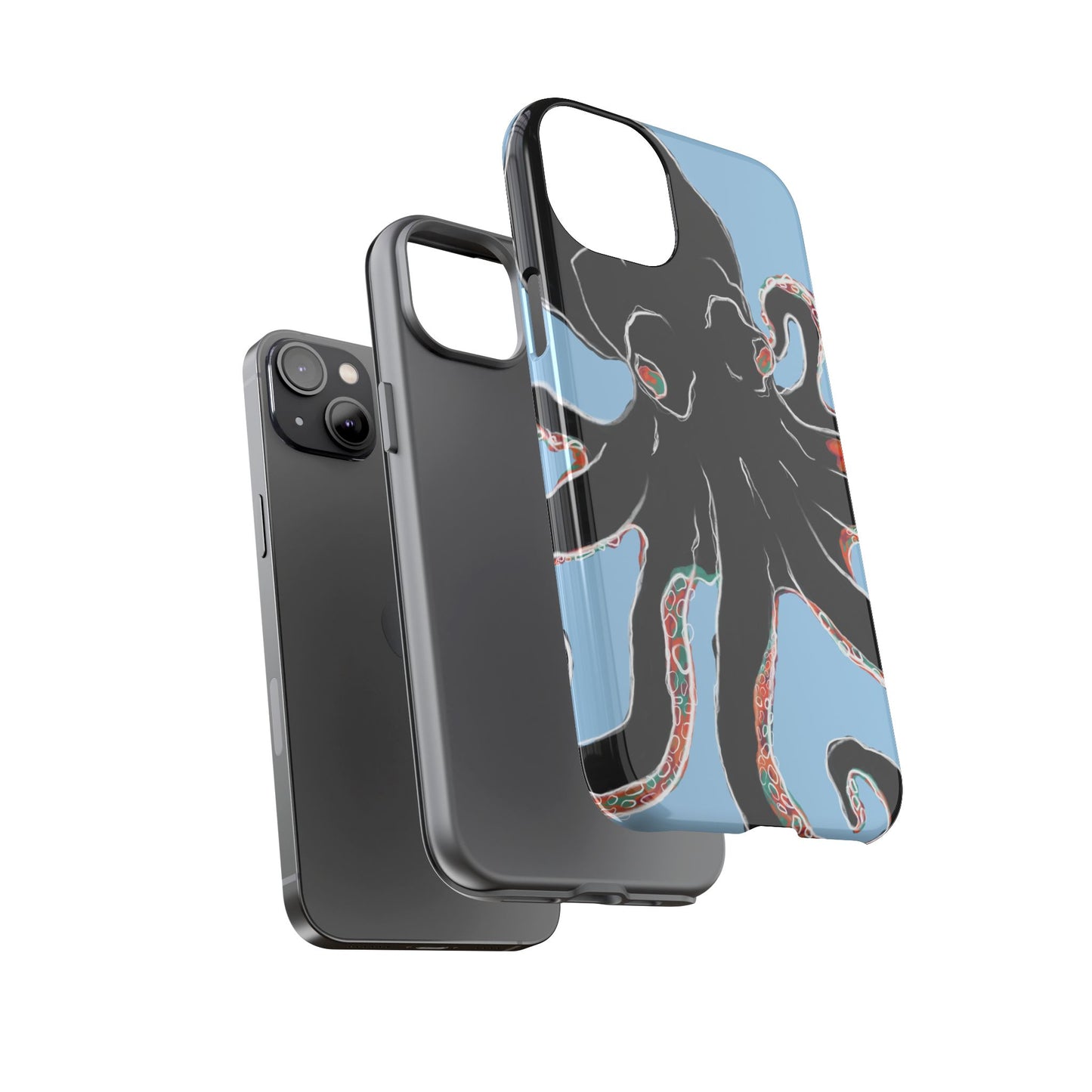Octopus Tough Phone Case, Sea Creature Design, Ocean Lover Gift, Unique Phone Cover, Underwater Artwork
