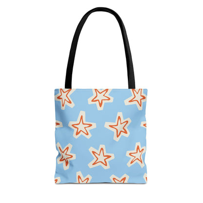 Starry Blue Tote Bag | Stylish Grocery Tote, Eco-Friendly Bag, Beach Bag, Weekend Getaway, Custom Design