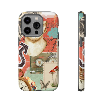Artistic iPhone Case, Tough Cases with Vintage Design, Unique Phone Cover, Gift for Art Lovers, Protective Case for All Occasions, Vintage Collage Art
