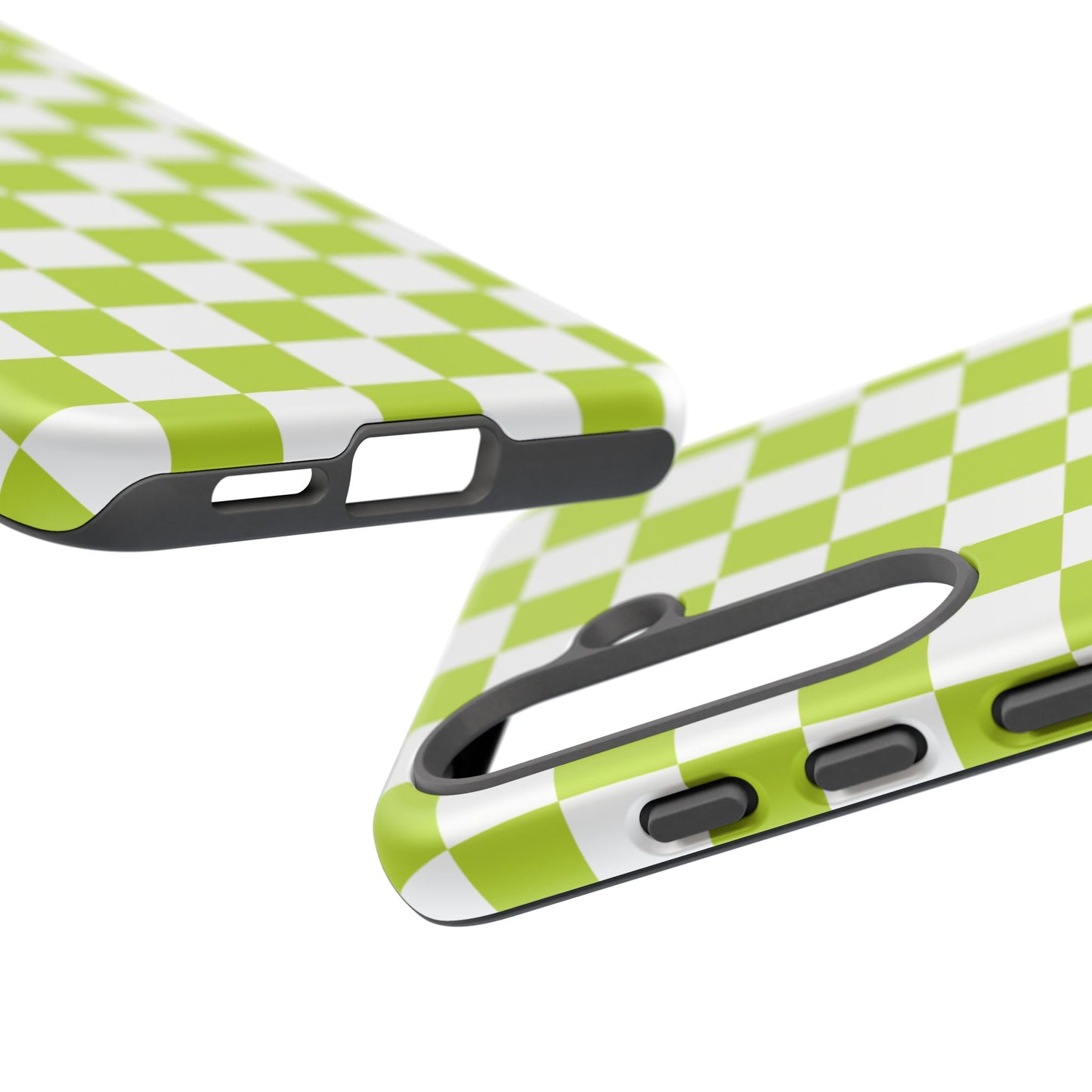 Lively Checker Pattern Phone Case | Tough Cases, Green Checkered Design, Unique Cell Phone Cover, Trendy Accessory, Gift Idea