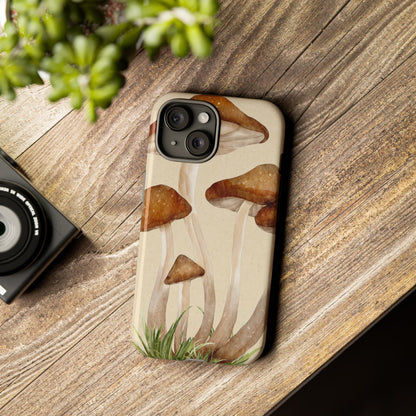 Mushroom Phone Case - Nature Lover, Eco-Friendly Gift, Cute Cell Phone Cover, Aesthetic Tech Accessory, Unique Fall Decor, Artsy Phone Cases, Cute, Gift for Her, Nature-inspired Designs, Durable Cases