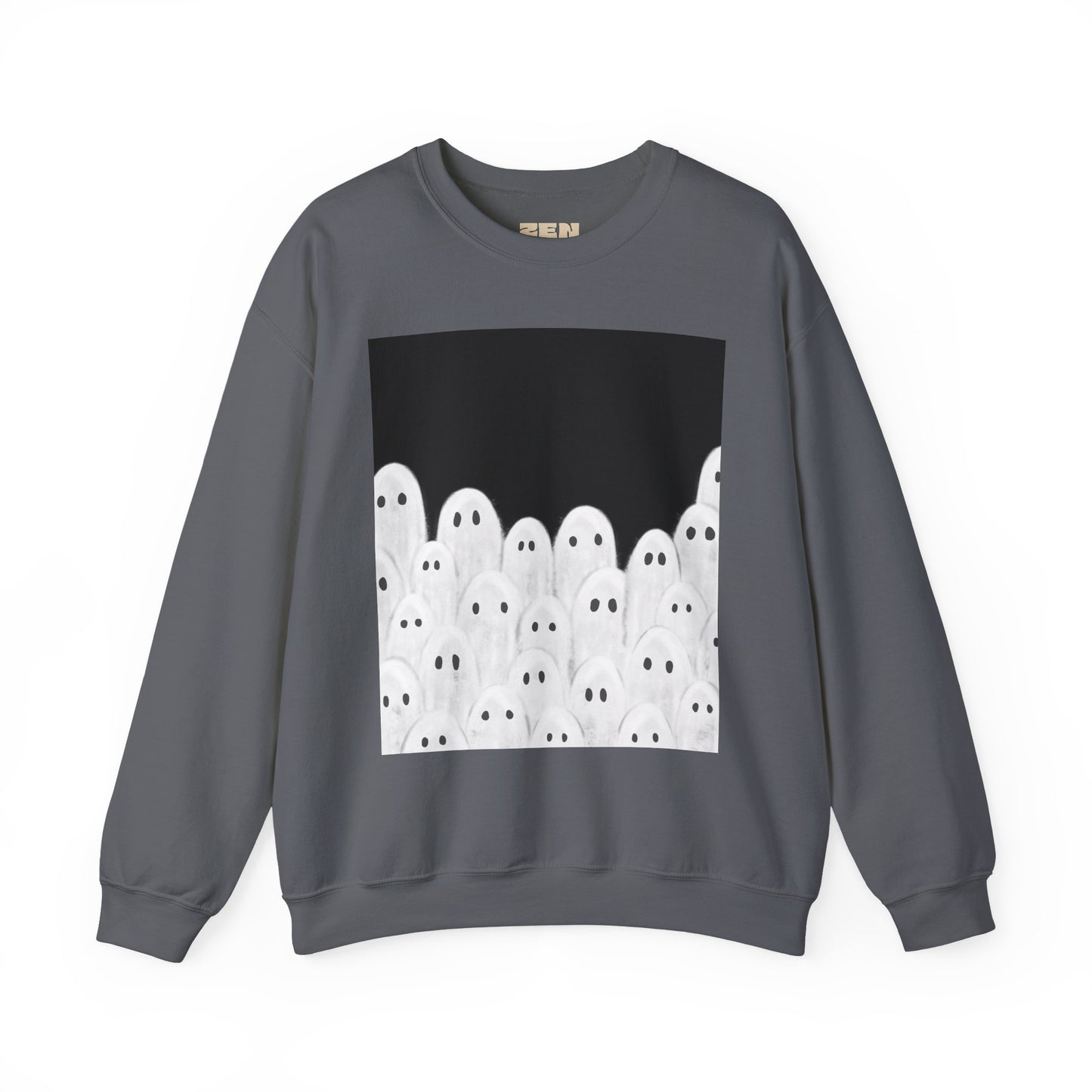 Painted Ghosts Crewneck | Cozy Sweatshirt, Perfect for Halloween, Fall, and Spooky Season