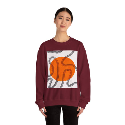 Retro Abstract Art Crewneck Sweatshirt, Cozy Graphic Pullover, Unisex Casualwear, Perfect Gift for Art Lovers, Fall Fashion Essential, Gift for Him, Gift for Her