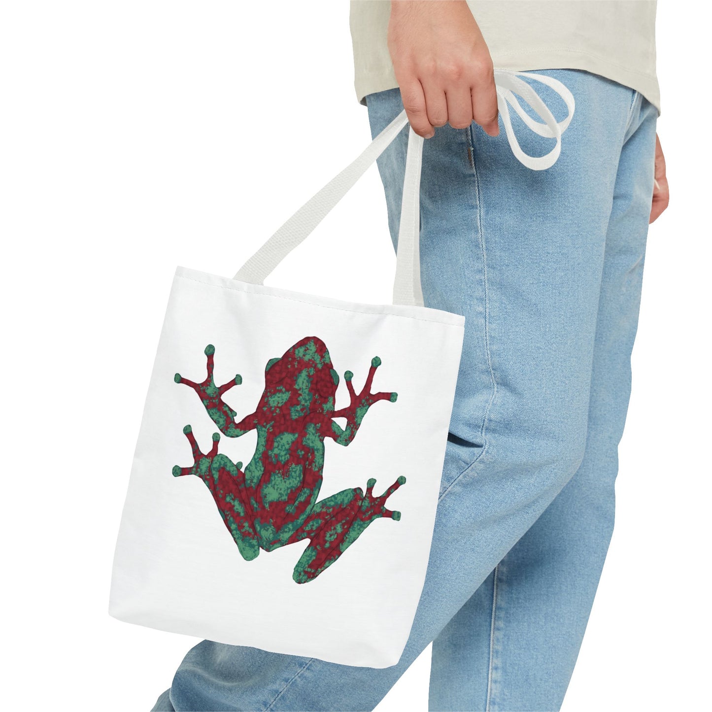 Frog Art Tote Bag, Eco-Friendly Shopping Bag, Nature Lover Gift, Stylish Reusable Tote, Unique Animal Print Purse