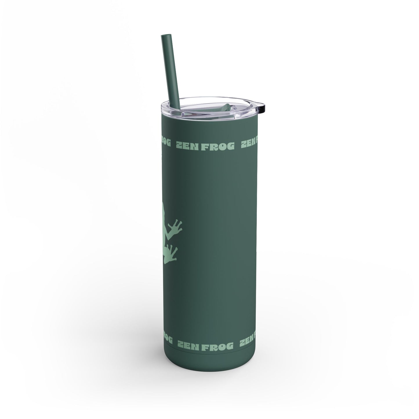 Zen Frog Skinny Tumbler, 20oz - Unique Drinkware for Nature Lovers, Eco-friendly Gift, Travel Cup, Summer Hydration, Stylish Reusable Cup