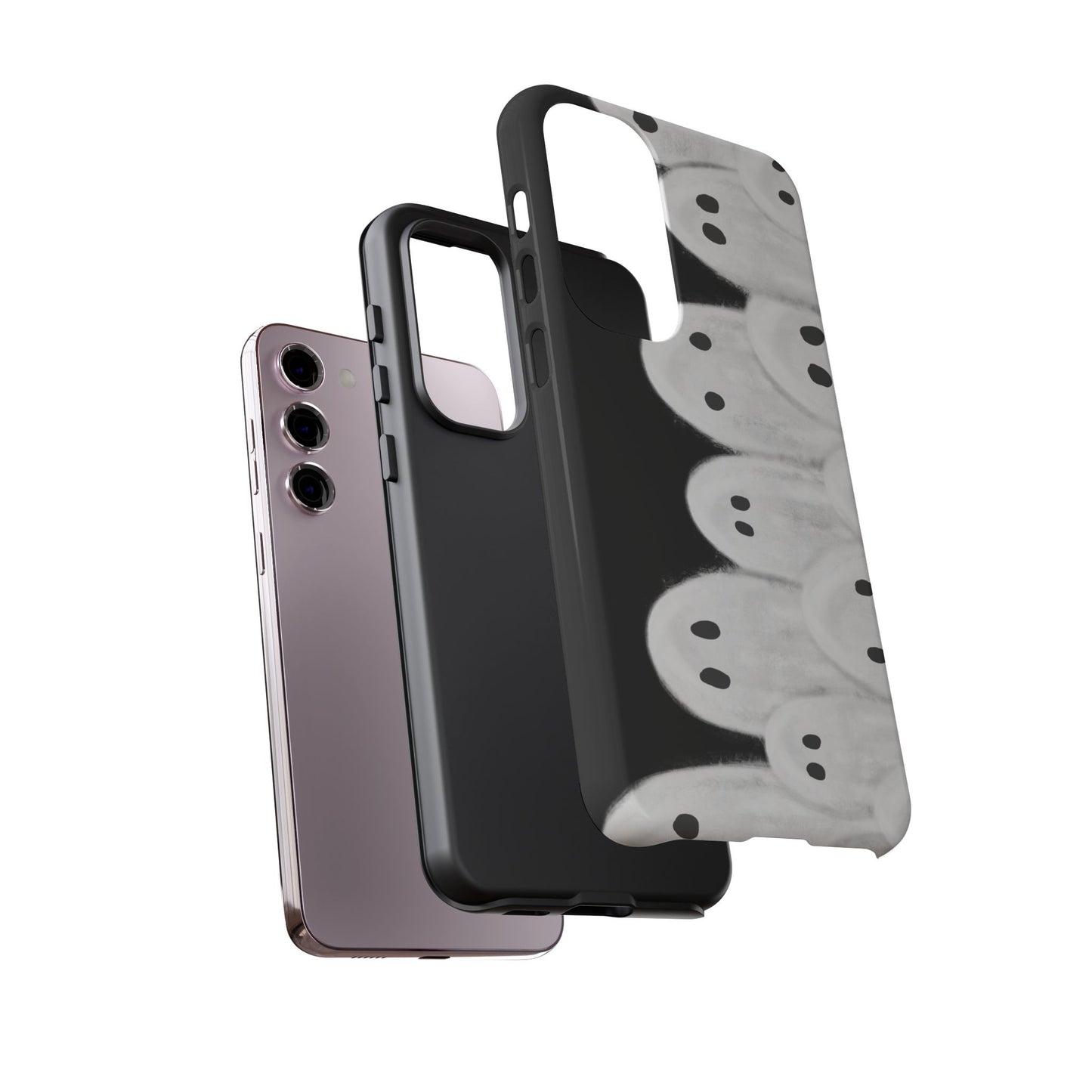 Painted Ghosts Phone Case | Ghostly Tough Phone Case for Spooky Style, Halloween Gift, Phone Cover, Ghost Theme, Unique Accessory, Spooky Season, Viral Painted Ghosts Inspired Design