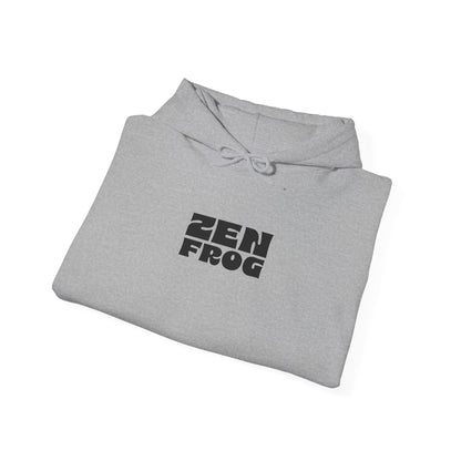 Zen Frog Octopus Unisex Heavy Blend Hooded Sweatshirt, Cozy Graphic Hoodie, Gift for Ocean Lovers, Unique Casual Wear, Relaxed Style