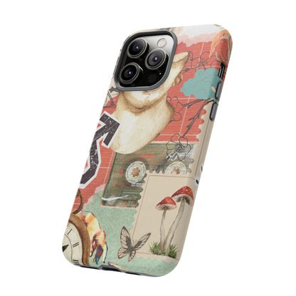 Artistic iPhone Case, Tough Cases with Vintage Design, Unique Phone Cover, Gift for Art Lovers, Protective Case for All Occasions, Vintage Collage Art