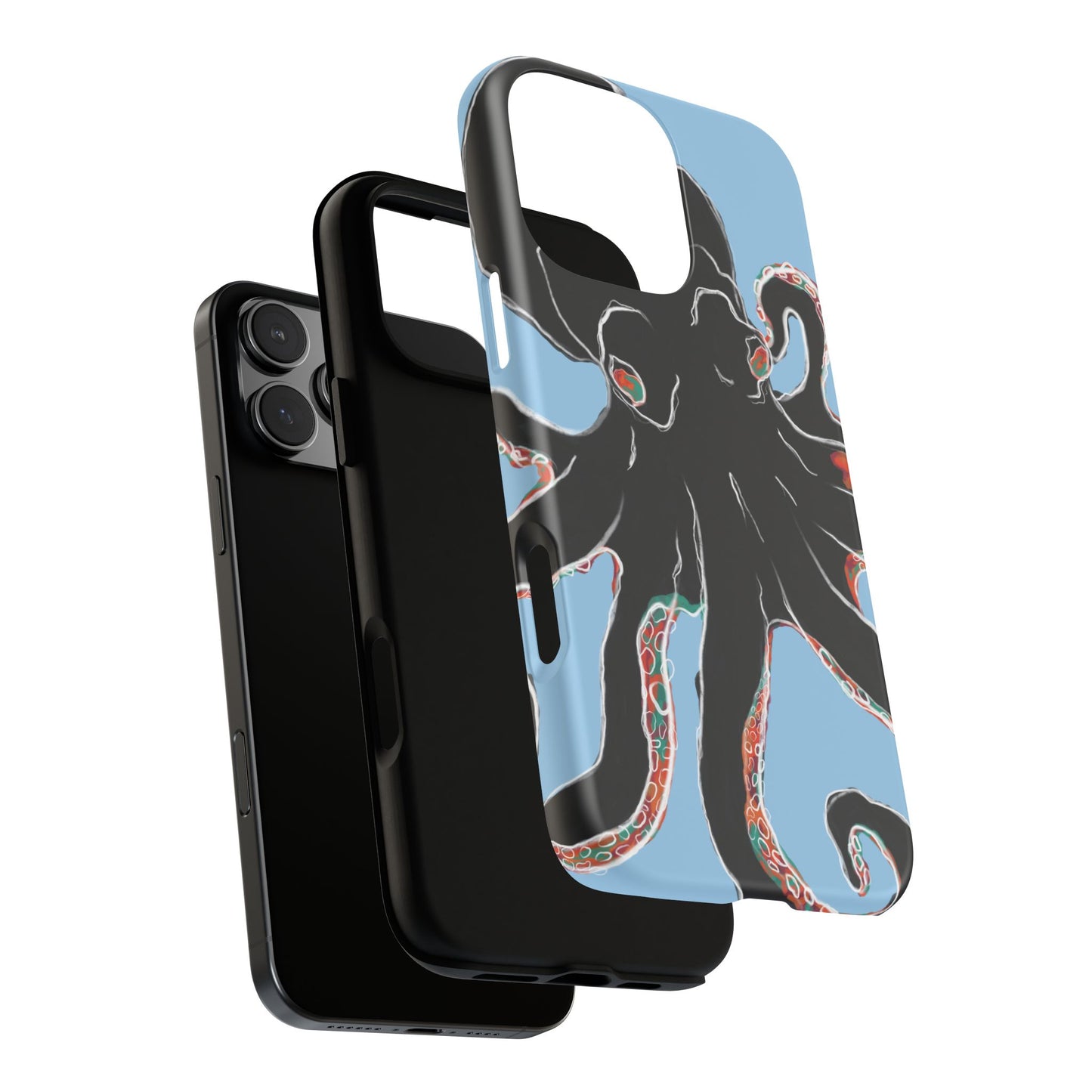 Octopus Tough Phone Case, Sea Creature Design, Ocean Lover Gift, Unique Phone Cover, Underwater Artwork
