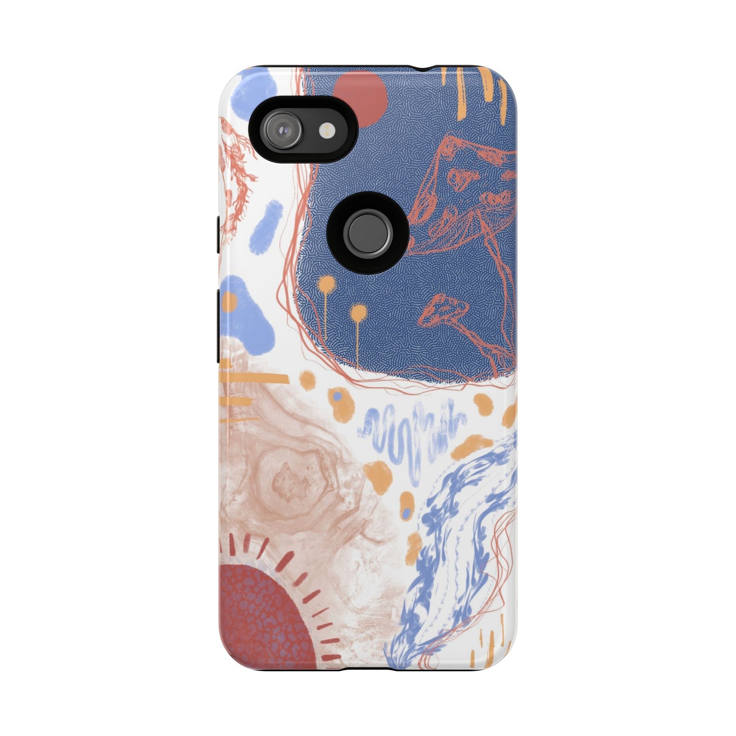 Artistic Phone Case with Abstract Design, Tough Phone Case, Unique Gift, Trendy Accessories, Modern Art Case, Stylish Tech Gear