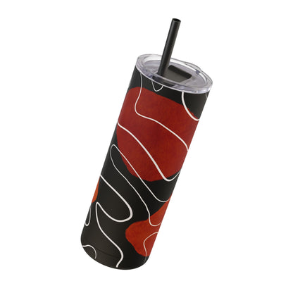 Stylish Matte Tumbler with Abstract Design, Perfect for Gifts, Travel, Coffee Lovers, Home Decor, and Reusable Drinkware
