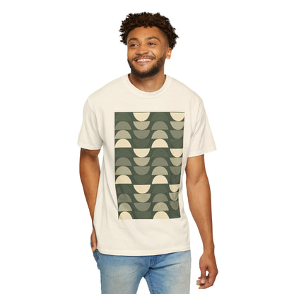 Stylish Unisex Garment-Dyed T-Shirt with Abstract Wave Design, Casual Wear, Graphic Tee, Unique Fashion, Gift for Him/Her