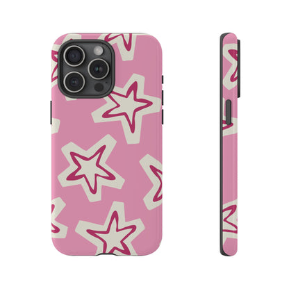 Starry Pink Phone Case | Tough Cases for Trendy Protection, Cute Gift, Fun Design, Holiday Match, Everyday Use