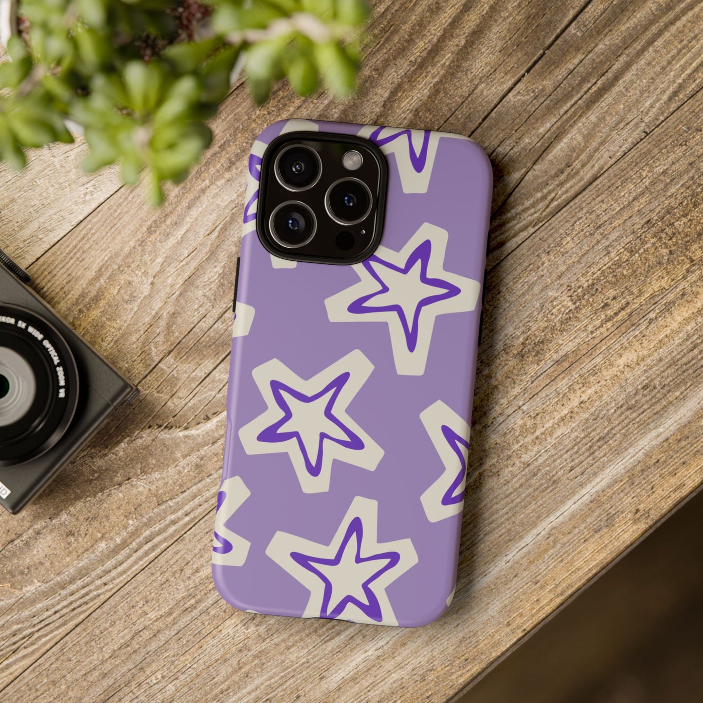 Starry Pattern Phone Case, Cute Star Design, Tough Phone Cover, Gifts for Her, Stylish Phone Accessory