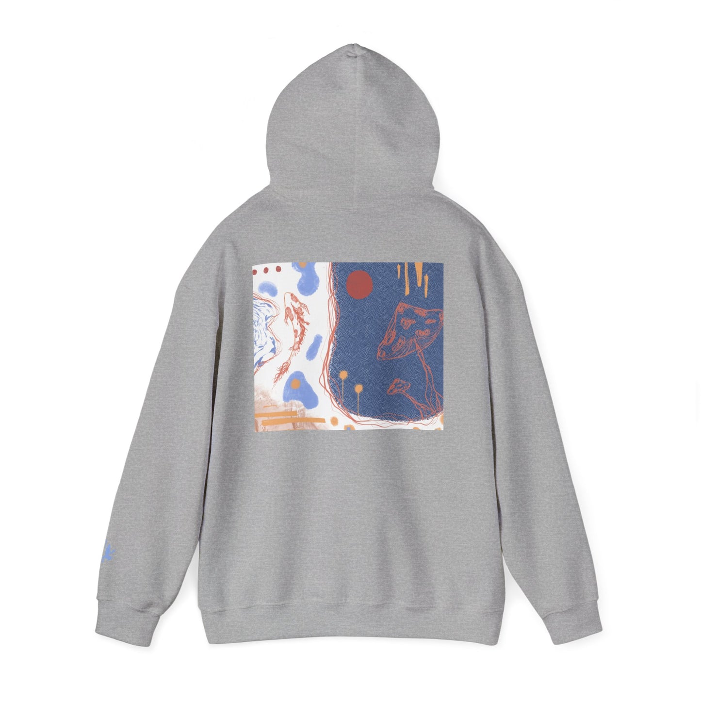 Artistic Unisex Hooded Sweatshirt - Cozy Streetwear for Comfort, Gift for Art Lovers, Perfect for Fall, Casual Style