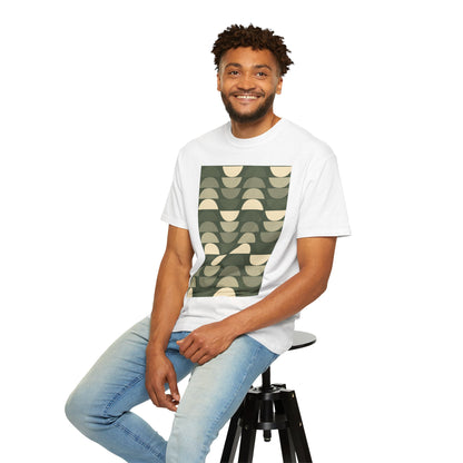 Stylish Unisex Garment-Dyed T-Shirt with Abstract Wave Design, Casual Wear, Graphic Tee, Unique Fashion, Gift for Him/Her